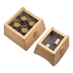 医者意实木制艾灸盒艾条艾绒艾柱盒熏随身灸家用艾灸架器具国医研