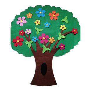 树干树枝梅花椰子树果树无纺布主题环创宣传栏黑板报走廊装饰墙贴