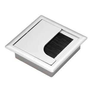 办公桌穿线孔盖板桌面过线装饰盖电脑桌方形穿线盒书桌毛刷线孔盖