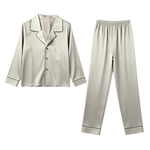 猫人冰丝男士睡衣春秋款夏季薄款高级感宽松大码送男友爸爸礼盒装