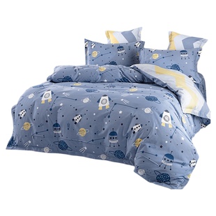 罗莱家纺儿童纯棉四件套卡通全棉磨毛男孩学生宿舍单双人床单被套