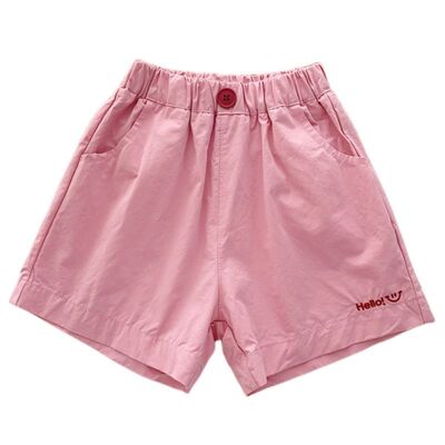 女童纯棉夏季五分短裤字母刺绣