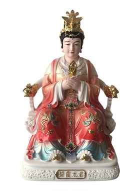 仿瓷泰山奶奶像真身碧霞元君家用客厅泰山娘娘老母神像堂口摆件