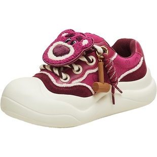 【新年礼物】天美意玩具总动员玩具团子厚底大头鞋女红色运动板鞋