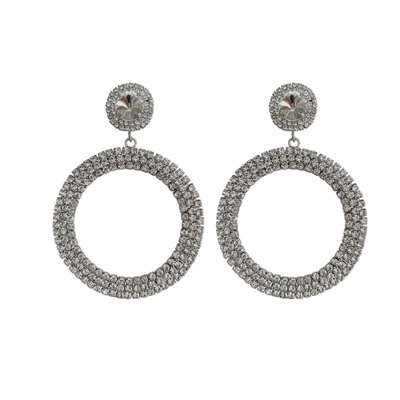 欧美网红ins风夸张925大圈女银针