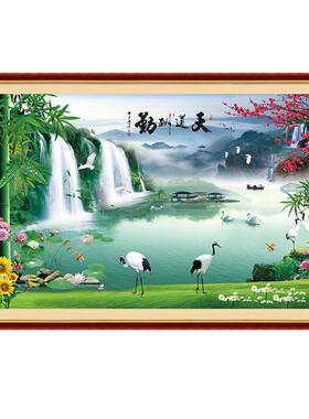 风景画贴画客厅背景墙壁画装饰画