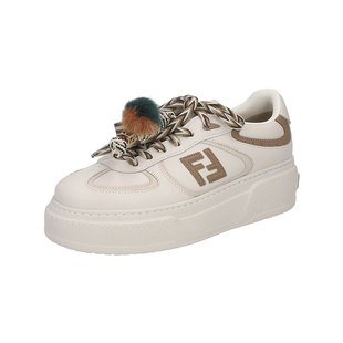 【自营】FENDI芬迪 女士牛皮革厚底休闲运动鞋女鞋 8E8721 AY9N