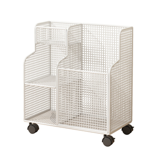 瑜伽垫收纳筐健身运动器材收纳架带轮家用篮球羽毛球类夹缝置物架