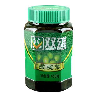 双雄橄榄菜下饭菜小菜450g大瓶装正宗潮汕特产腌菜酱菜开胃咸菜