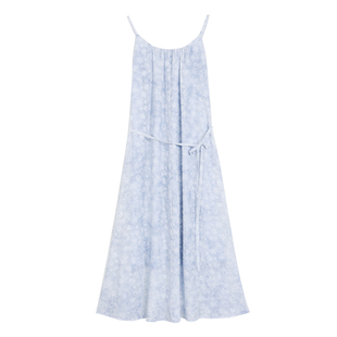 pusumede【现货7折】温柔飘逸~肌理感提花吊带连衣裙女宽松裙子