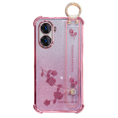 适用oppoa6i十手机壳a6s玫瑰挂绳
