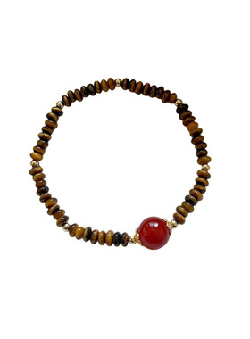 轻奢虎眼石算盘珠手链女叠戴