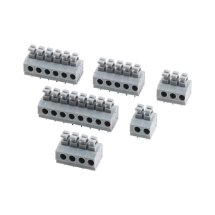 KF235-5.0-2/3/4/5/6/8P直插5.0mm间距弹簧式PCB接线端子250V10A