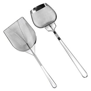 不锈钢方形油渣铲捞渣网筛滤油漏勺过滤网商用炸鸡店油炸漏网铲子