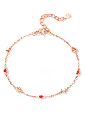 手链ins925纯银女生滴胶