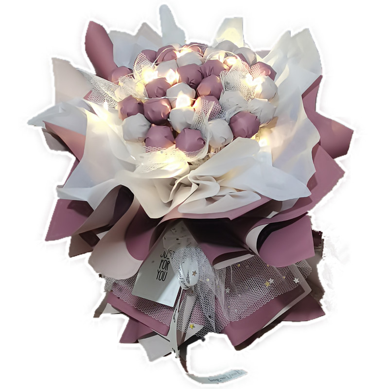 diy手捧花束整套女神节包装纸