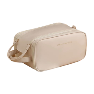 双拉链大容量化妆包女2025新款便携旅行化妆刷收纳袋洗漱品收纳包