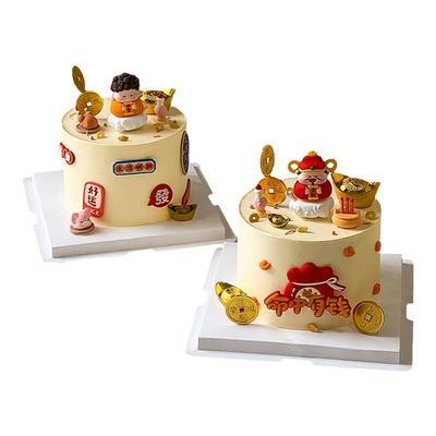 卡通软胶如来财神贡品新年摆件