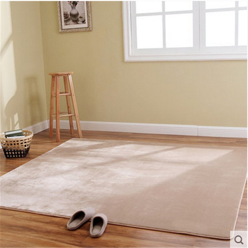 北欧珊瑚绒卧室沙发满简约茶几垫地铺家用客厅地毯房间桌子现代