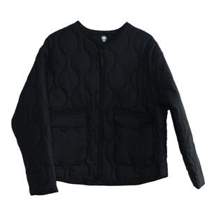 简约百搭薄棉简约黑色轻量保暖防寒菱格宽松棉服秋冬短款加绒服女