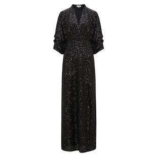 DVF2025新款黑色亮片礼服晚会宴会连衣裙GL4S004