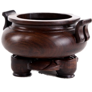 红木香炉家用室内盘香炉线香炉香薰炉沉香炉圆鼎香炉供奉供佛香炉