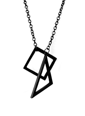 街头极简三角形嘻哈长设计师项链