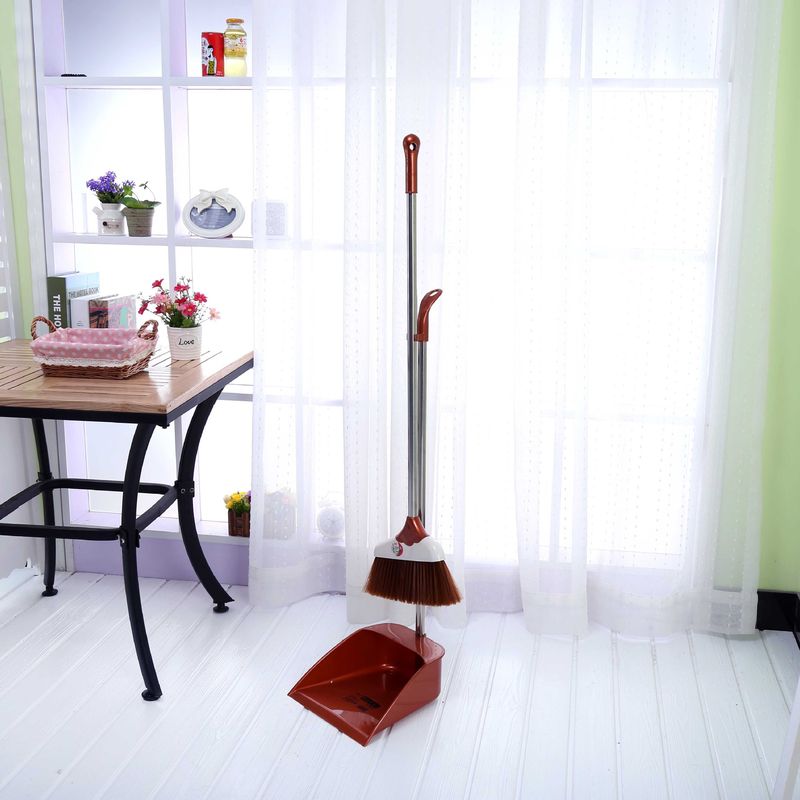 新跃扫把簸箕扫套组合塑料扫帚软毛不锈钢长柄畚箕家居清洁用具