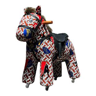 动物带轮滑行儿童木马周岁生日礼物玩具创意装饰家居小马凳子滑轮