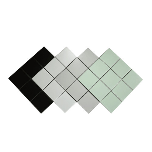 黑白哑光小方砖300x300全瓷瓷砖 九宫格马赛克瓷砖小白砖厨卫墙砖