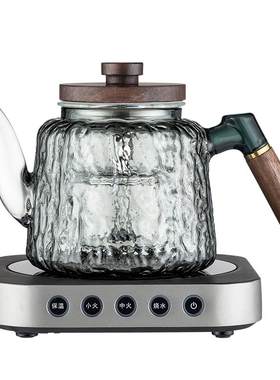 2026加厚蒸煮一体玻璃煮茶壶茶具