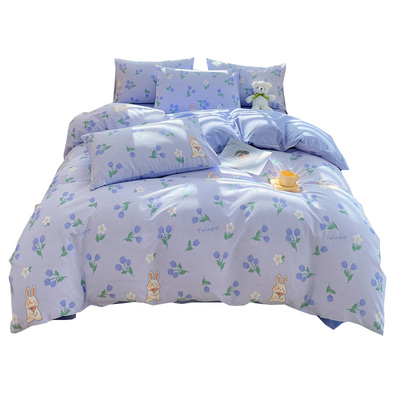 床单床笠三四件套纯棉田园风促销