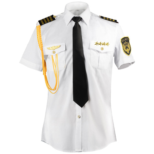 新式白色保安工作服男短袖衬衫礼仪套装物业形象岗礼宾服制服夏装
