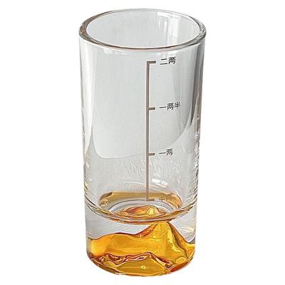 轻奢带刻度金山白酒杯二两杯套装