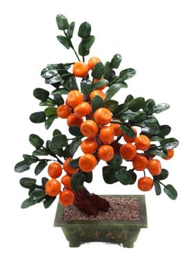 水晶发财树金橘旺财家居客厅酒柜玄关装饰电视柜结婚开业乔迁礼物