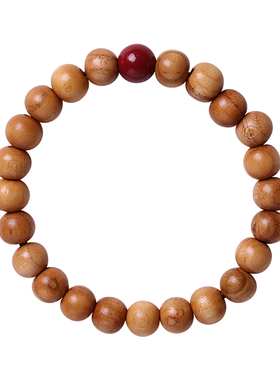 原创设计老桃木朱砂文艺手链