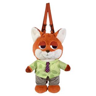 正版迪士尼唐老鸭草莓熊疯狂动物城卡通毛绒公仔双肩包女可爱背包