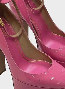Valentino Garavani 1W2S0DQ3 EU Size 37 Pink Tan-Go Leather P