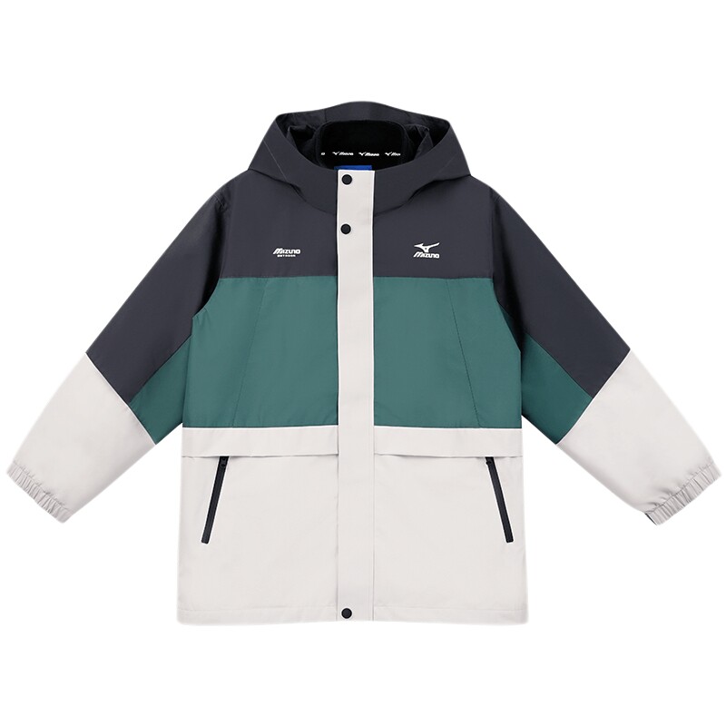 Mizuno美津浓儿童登山服男女童徒步防风运动户外保暖三合一外套
