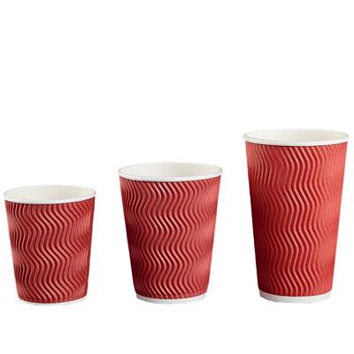 加厚防烫12盎司奶茶咖啡纸杯