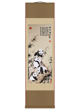 中国特色送老外商务礼品丝绸画轴