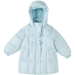 笛莎童装女童羽绒服2025冬装新款女宝宝小童儿童中长保暖加厚外套