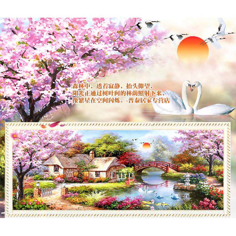 5D钻石画满钻圆钻山水风景大幅粘贴钻石绣欧式十字绣新款客厅简约