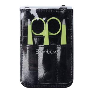 Brainbow眉夹修眉套装不锈钢镊子拔毛钳安全剪刀鼻毛剪眉毛修剪器