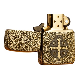 zippo打火机原装正品 1941复刻蚊版康斯坦丁黄铜男士煤油防风火机