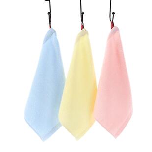 小方巾3条装纯棉毛巾儿童洗脸面巾全棉口水巾宝宝幼儿园擦手巾