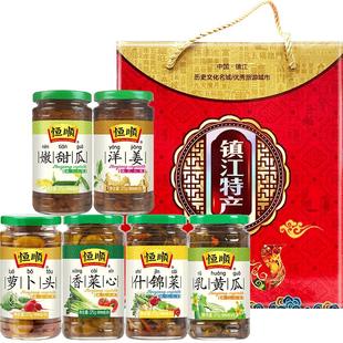 恒顺乳黄瓜萝卜头什锦菜香菜心嫩甜瓜洋姜6瓶酱菜咸菜镇江小菜