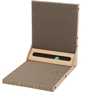 l型猫抓板猫窝一体耐磨不掉屑立式猫爪板替换芯瓦楞纸猫玩具磨爪