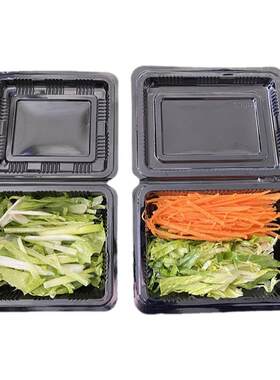 长方形PET透明葱丝黄瓜丝配菜盒