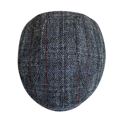 羊毛哈里斯格纹鸭舌帽